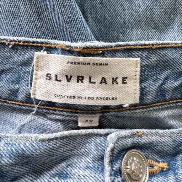 SLVRLAKE London High Rise Straight Ankle Denim Jeans in Sweet Talk | Size 30 - Picture 9 of 12